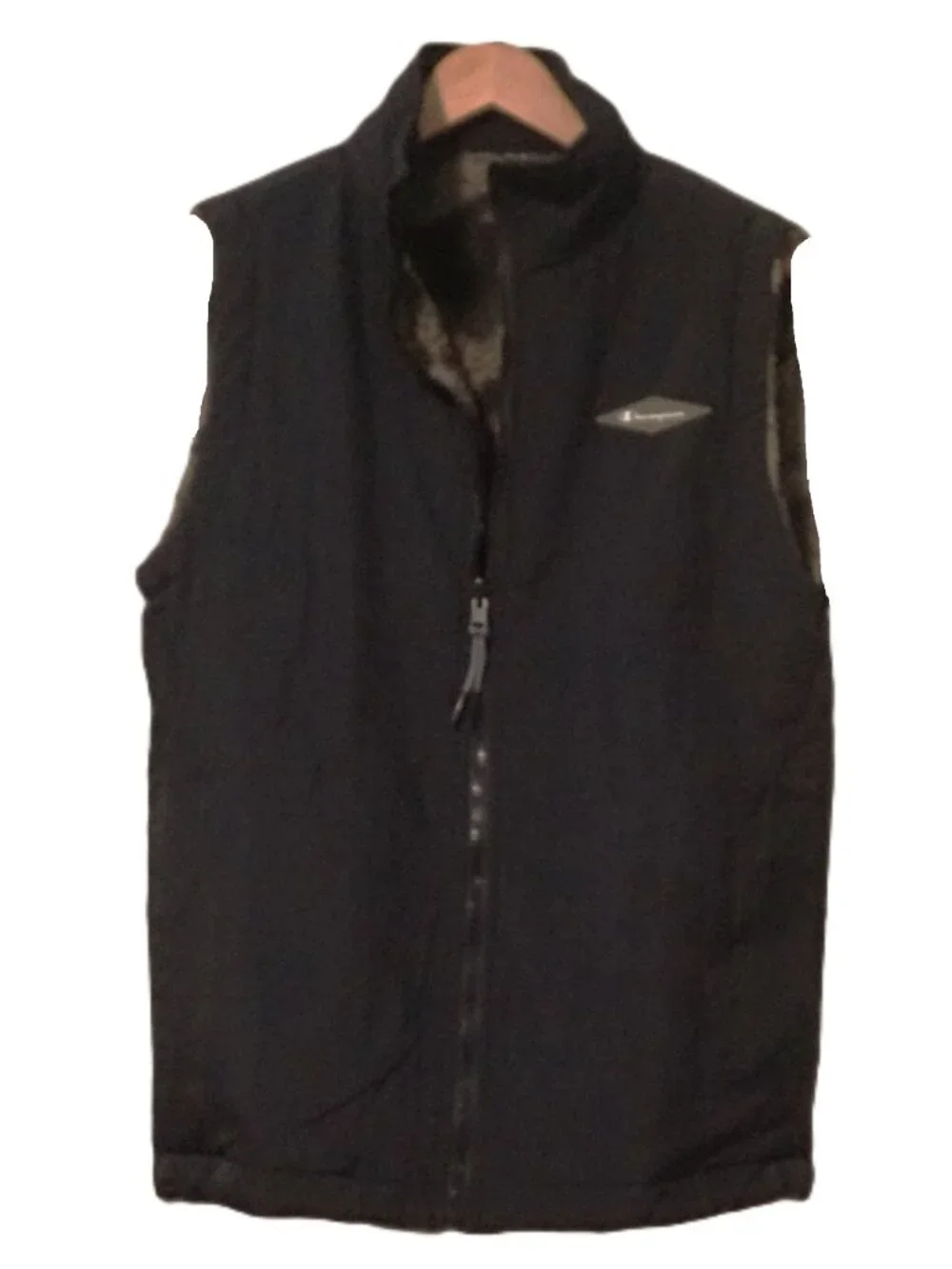 Champion Reversible Camo and Black Full Zip Vest Men’s Small
